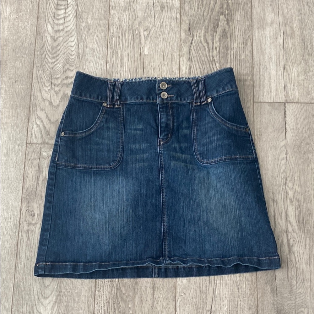 Fashion Bug Blue A-Line Mini Skirt Casual